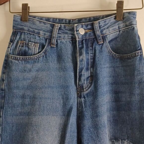 Distressed Blue Jeans - Picture 13 of 16
